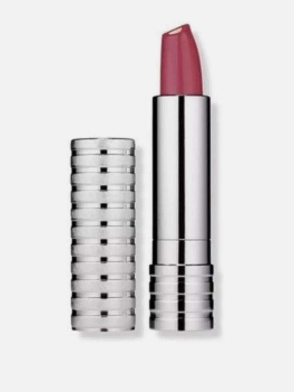 1994 Clinique Different Lipstick in Rhubarb Poppy – Silver Case – Discontinued